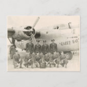 WO II B-24 Crew Briefkaart (Voorkant)
