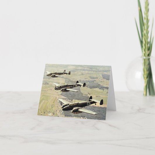 WO.II Drie Messerschmitt me-110 Kaart (Voorkant)