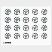 WO II-VLIEGTUIGEN RONDE STICKER (Vel)