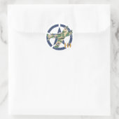 WO II-VLIEGTUIGEN RONDE STICKER (Tas)