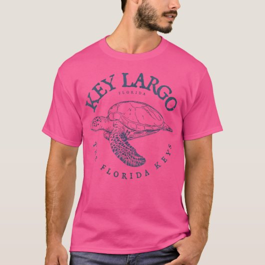 Wo Key Largo Turtle Florida Keys Scuba Gevist Div T-shirt (Voorkant)