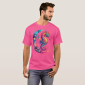 Wo Kosmische Hemelse Zeepaard Boho Maan T-shirt (Voorkant volledig)