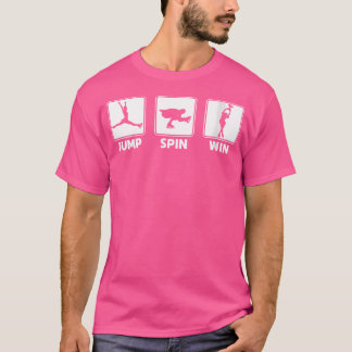 Wo Kunstschaatser Sprong Spinwin IJsschaatsen T-shirt