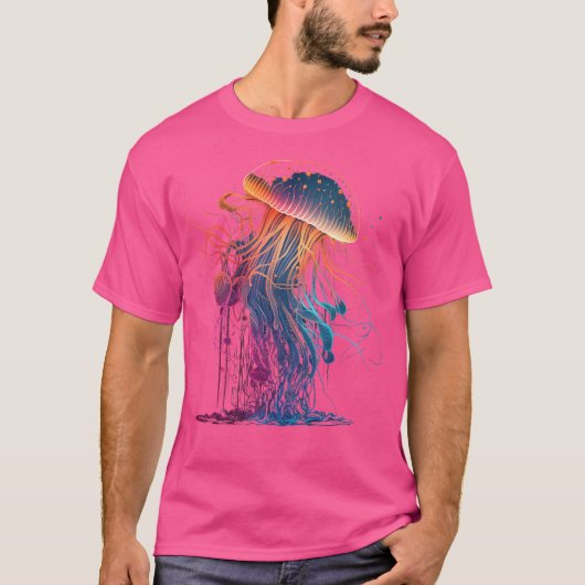 Wo kwal Ocean Animal Scuba Duiken Jelly Fish T-shirt (Voorkant)