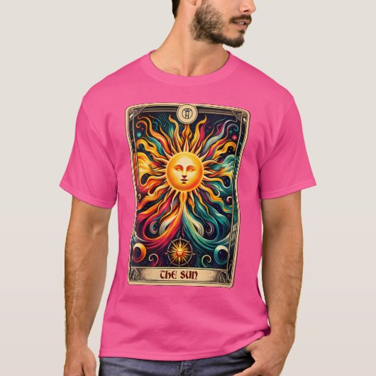 Wo Major Arcana Tarot Card The Sun T-shirt (Voorkant)