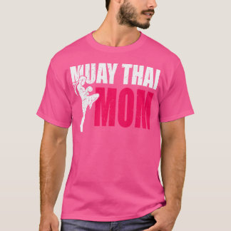Wo Muay Thai Mom Women Boxing Kickboxing Mma Muay  T-shirt