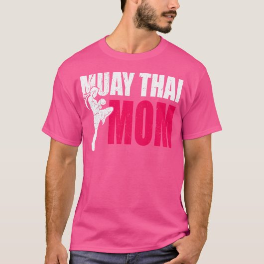 Wo Muay Thai Mom Women Boxing Kickboxing Mma Muay  T-shirt (Voorkant)