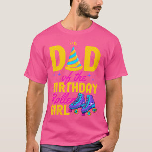 Wo Papa Van De Verjaardag Roller Girl Roller Skeen T-shirt