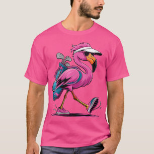 Wo Ping Flamingo Golf Zonnebril Vrouw Dames Heren  T-shirt
