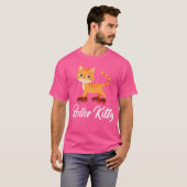 Wo Roller Kitten Roller Skating Girl T-shirt (Voorkant volledig)