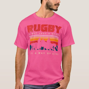 Wo rugbyspeler en tackelen neer of touchdown voor t-shirt
