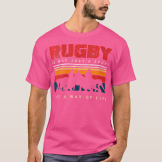 Wo rugbyspeler en tackelen neer of touchdown voor  t-shirt