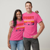 Wo rugbyspeler en tackelen neer of touchdown voor  t-shirt (Unisex)