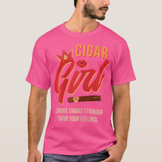 Wo Sigarenvrouw Cubaanse sigaar roken T-shirt