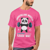 Wo Spieropbouw Fitness Panda Gewichtheffen Ba T-shirt (Voorkant)