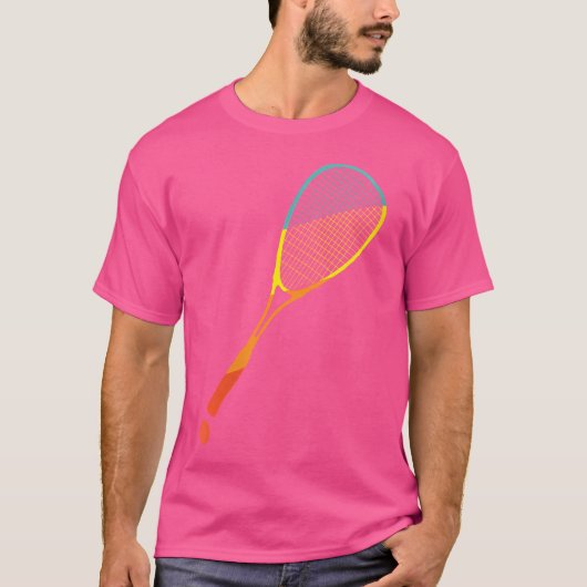 Wo Squash Racket Bal T-shirt (Voorkant)