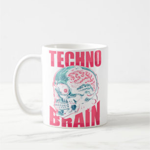 Wo Techno Schedel Clubbing Hardtekk Raver Electro  Koffiemok