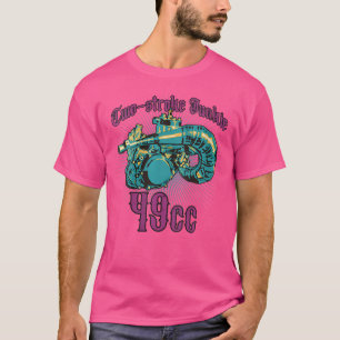 Wo Two-Stroke Junkie 49Cc Motorfietsen T-shirt