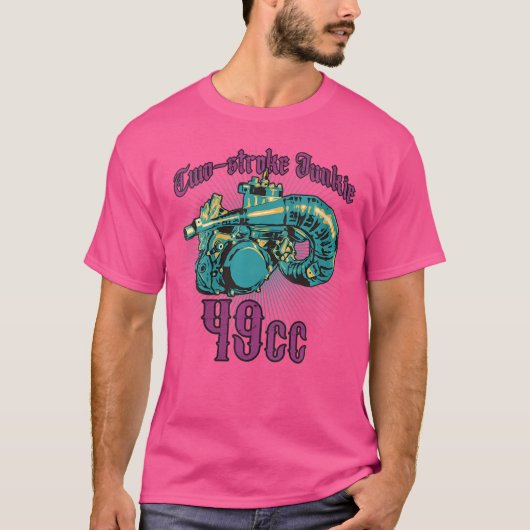 Wo Two-Stroke Junkie 49Cc Motorfietsen T-shirt (Voorkant)