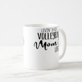 Wo Volleyball Mom Volleyball Cute Sports Mother Fa Koffiemok (Voorkant rechts)