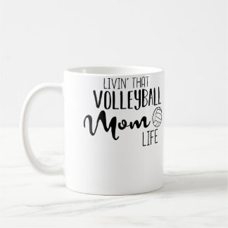 Wo Volleyball Mom Volleyball Cute Sports Mother Fa Koffiemok