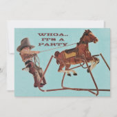 Wo voor Westerne uitnodiging van Cowboy Fun op zon (Voorkant)