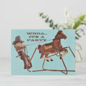 Wo voor Westerne uitnodiging van Cowboy Fun op zon (Staand voorkant)