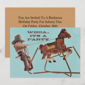 Wo voor Westerne uitnodiging van Cowboy Fun op zon (Voorkant / Achterkant)