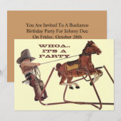 Wo voor Westerne uitnodiging van Cowboy Fun op zon (Voorkant / Achterkant)