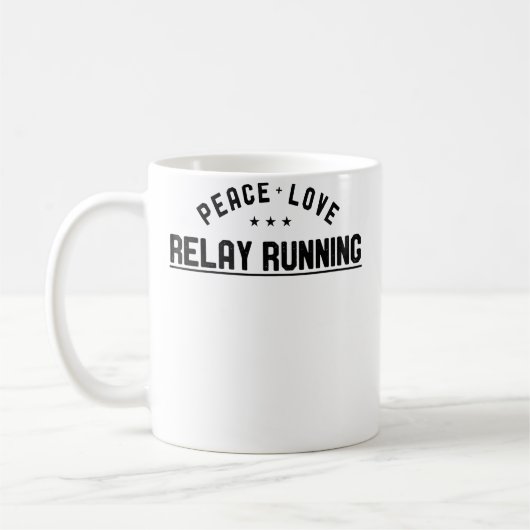 Wo Vrede Liefde Relay Hardlopen Relay Hardloper Koffiemok (Links)