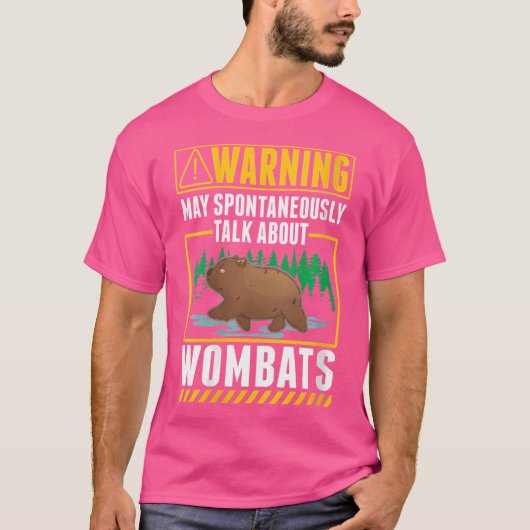 Wo Warning Wombat Lover T-shirt (Voorkant)