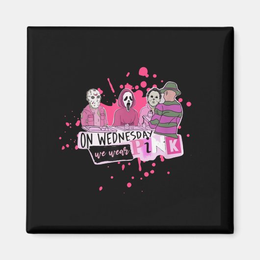 Wo. We dragen Nk Horror Schurk Halloween Okt. Magneet (Voorkant)