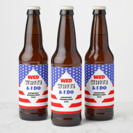 Wo, Wit & Ik Doe Patriottische Trouwfeest Bier Etiket