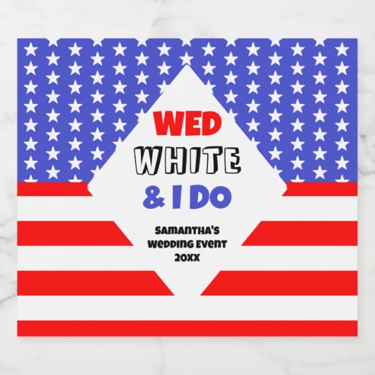 Wo, Wit & Ik Doe Patriottische Trouwfeest Bier Etiket (Enkel label)