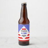 Wo, Wit & Ik Doe Patriottische Trouwfeest Bier Etiket (Voorkant)