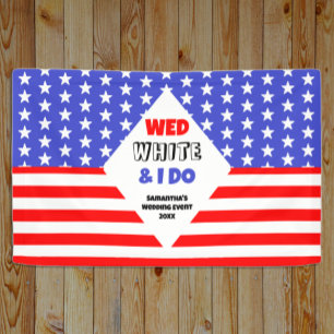 Wo, Wit & Ik Doe Patriottische Trouwfeest Evenemen Spandoek