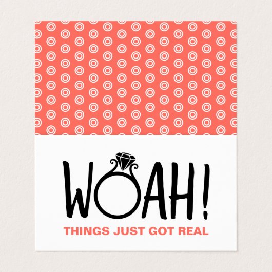 Woah Bewaar de datum fotokaart Visitekaartje (Buitenkant ongevouwen)