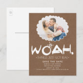 Woah dingen zijn gewoon echt geworden | Foto Sla d Aankondigingskaart (Voorkant / Achterkant)