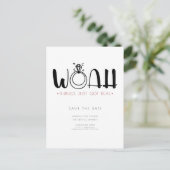 Woah Dit is pas echt echt. | Funny Save the Date Aankondigingskaart (Staand voorkant)