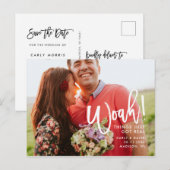 Woah! Het hand Verlaten Manuscript van de Borstel  Aankondigingskaart (Voorkant / Achterkant)