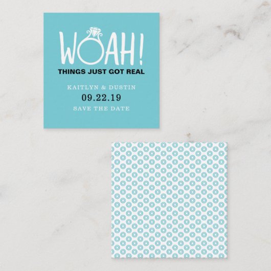 Woah Save the Date Informatiekaartje (Voorkant / Achterkant)