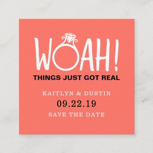 Woah Save the Date Informatiekaartje (Voorkant)