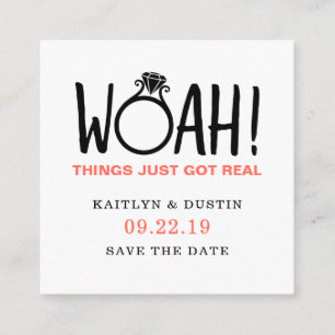 Woah Save the Date Informatiekaartje