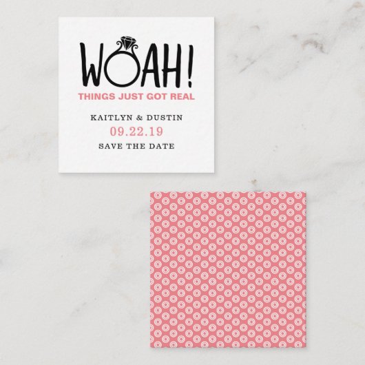 Woah Save the Date Informatiekaartje (Voorkant / Achterkant)