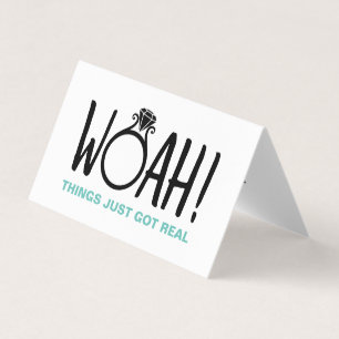 Woah Save the Date Photo Card Visitekaartje