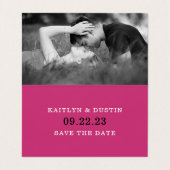 Woah Save the Date Photo Card Visitekaartje (Binnenkant ongevouwen)