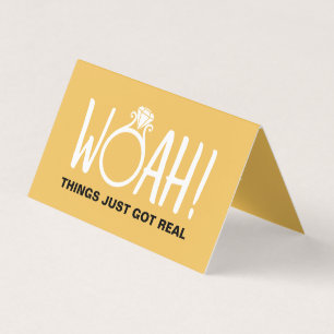 Woah Save the Date Photo Card Visitekaartje