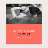 Woah Save the Date Photo Card Visitekaartje (Binnenkant ongevouwen)