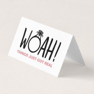 Woah Save the Date Photo Card Visitekaartje