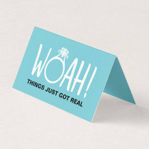 Woah Save the Date Photo Card Visitekaartje